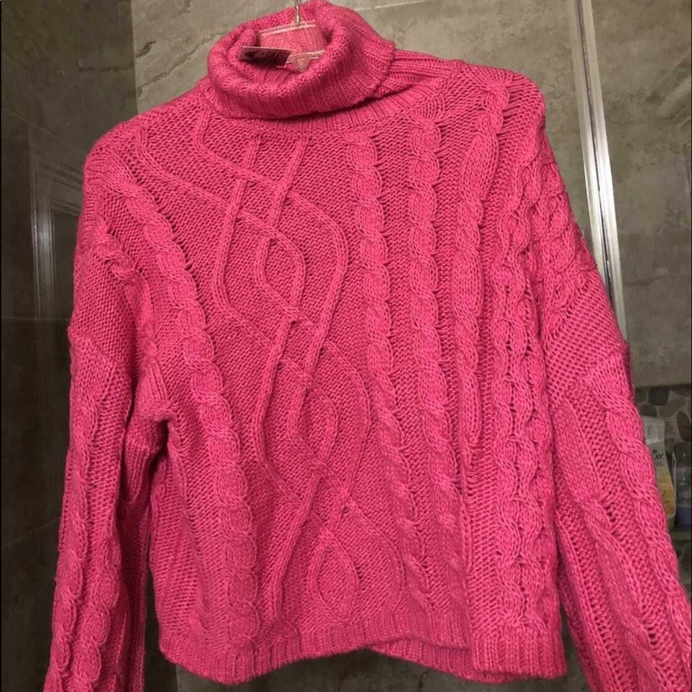 🆕 Hot Pink Turtleneck Sweater